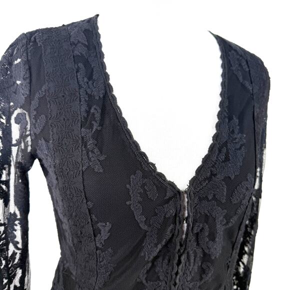 Free People Reign Over Me Lace Long Sleeve Dress Size 0 - Picture 3 of 9